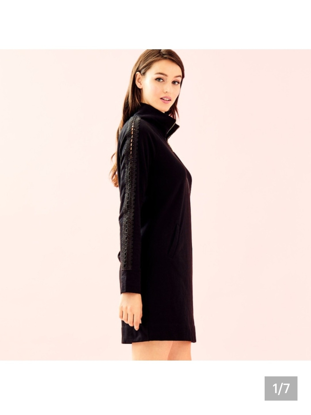 Lilly Pulitzer Black Long-Sleeve Shift Dress